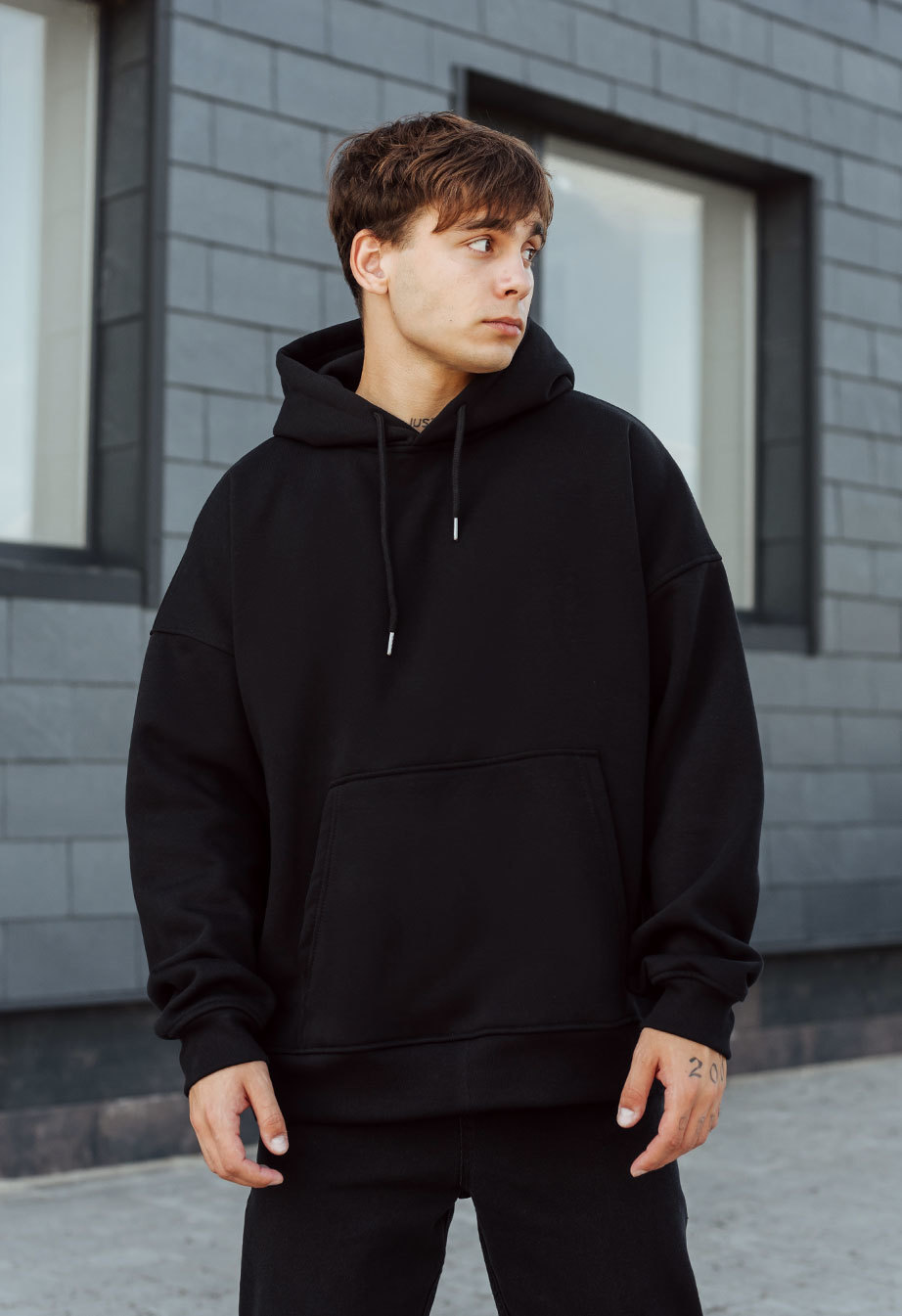 bluzy-czarne-578ksb-1.jpg Bluza Staff black basic oversize fleece - obrazek 1