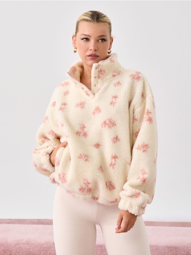 bluzy-damskie-sinsay-150ujs-1.jpg Bluza sherpa ze stójką Kolor Inny SINSAY 452HN 01K - obrazek 1