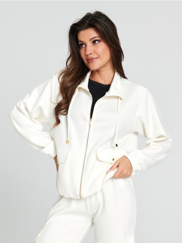 bluzy-damskie-sinsay-481rly-1.jpg Bluza ze stójką Kolor kremowy SINSAY 4175Z 01X - obrazek 1