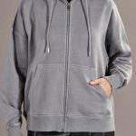 Bluza z kapturem zapinana na zamek Kolor szary SINSAY 340CH 09X