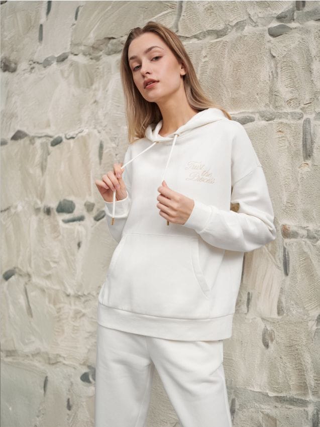 bluzy-damskie-sinsay-997mdb-1.jpg Bluza z kapturem Kolor kremowy SINSAY 4128Z 01X - obrazek 1