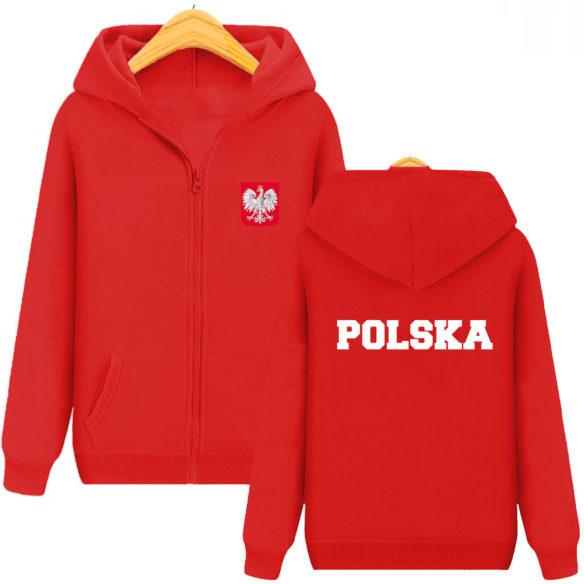 bluzy-dla-dzieci-498kvd-1.jpg Bluza dla dzieci POLSKA rozpinana z kapturem 128 / 134, Biała - obrazek 1