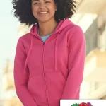 Fruit of the Loom Damska Bluza Premium z kapturem i długim zamkiem