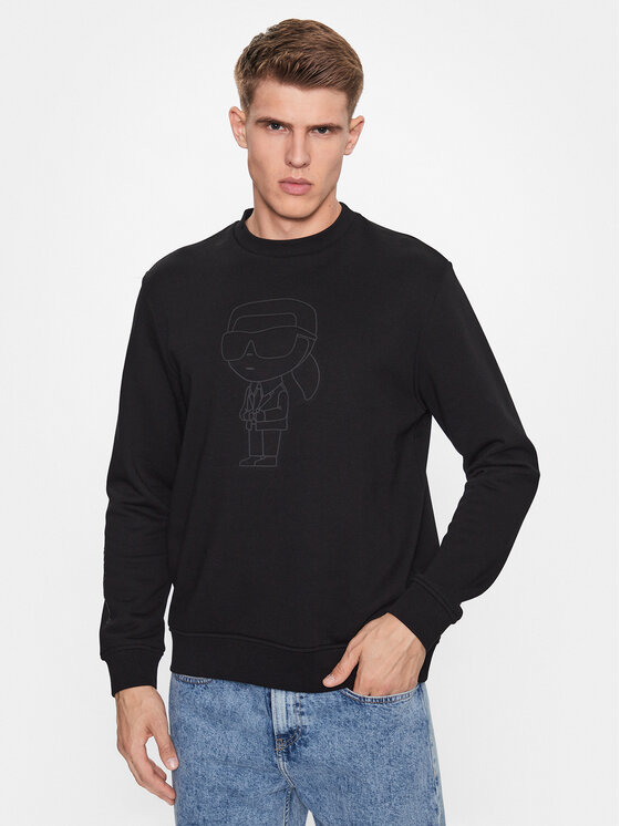 bluzy-karl-lagerfeld-352rju-1.jpg KARL LAGERFELD Bluza 705401 533910 Czarny Regular Fit | Modivo.pl - obrazek 1