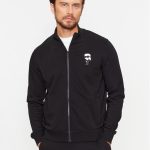 KARL LAGERFELD Bluza Sweat Zip 705895 500900 Czarny Regular Fit | Modivo.pl