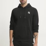 Karl Lagerfeld bluza męska kolor czarny z kapturem z aplikacją 500900.705711 | Answear.com