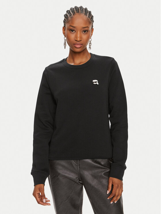 bluzy-karl-lagerfeld-966bcg-1.jpg KARL LAGERFELD Bluza Ikonik 2.0 245W1810 Czarny Regular Fit | Modivo.pl - obrazek 1