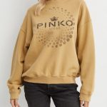 PINKO Musztardowa bluza oversize Tagore
