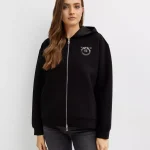 Damska czarna bluza z kapturem PINKO | Moliera2.com
