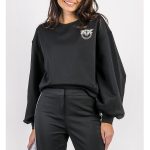 Bluza Pinko Ceresole Z Biżuteryjnym Logo Czarna EGO IST IN