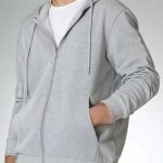Rozpinana bluza z kapturem Kolor szary SINSAY 1686O 09M