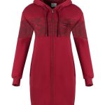 Bluza damska bordowa rozpinana 65388 407 BORDEAUX