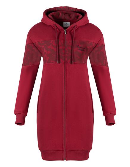 bordowa-bluza-damska-773wlv-1.jpg Bluza damska bordowa rozpinana 65388 407 BORDEAUX - obrazek 1