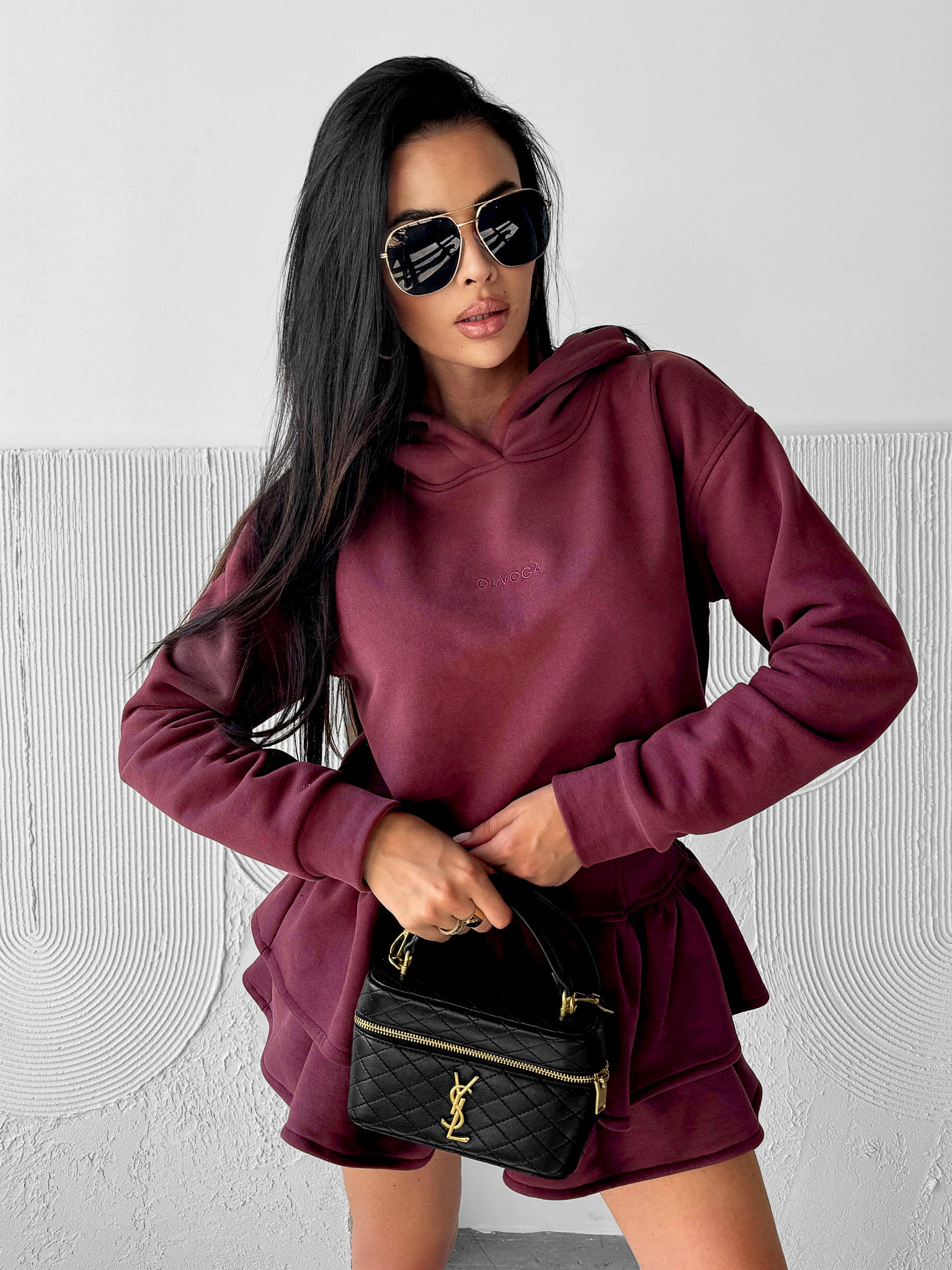 bordowa-bluza-damska-857obw-1.jpg BLUZA DAMSKA VOLA O LA VOGA BORDOWY - obrazek 1