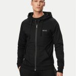 BOSS Bluza Authentic 50545573 Czarny Regular Fit | Modivo.pl