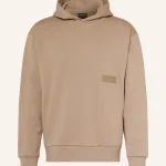 BOSS Bluza z kapturem SW kolor szarobrązowy