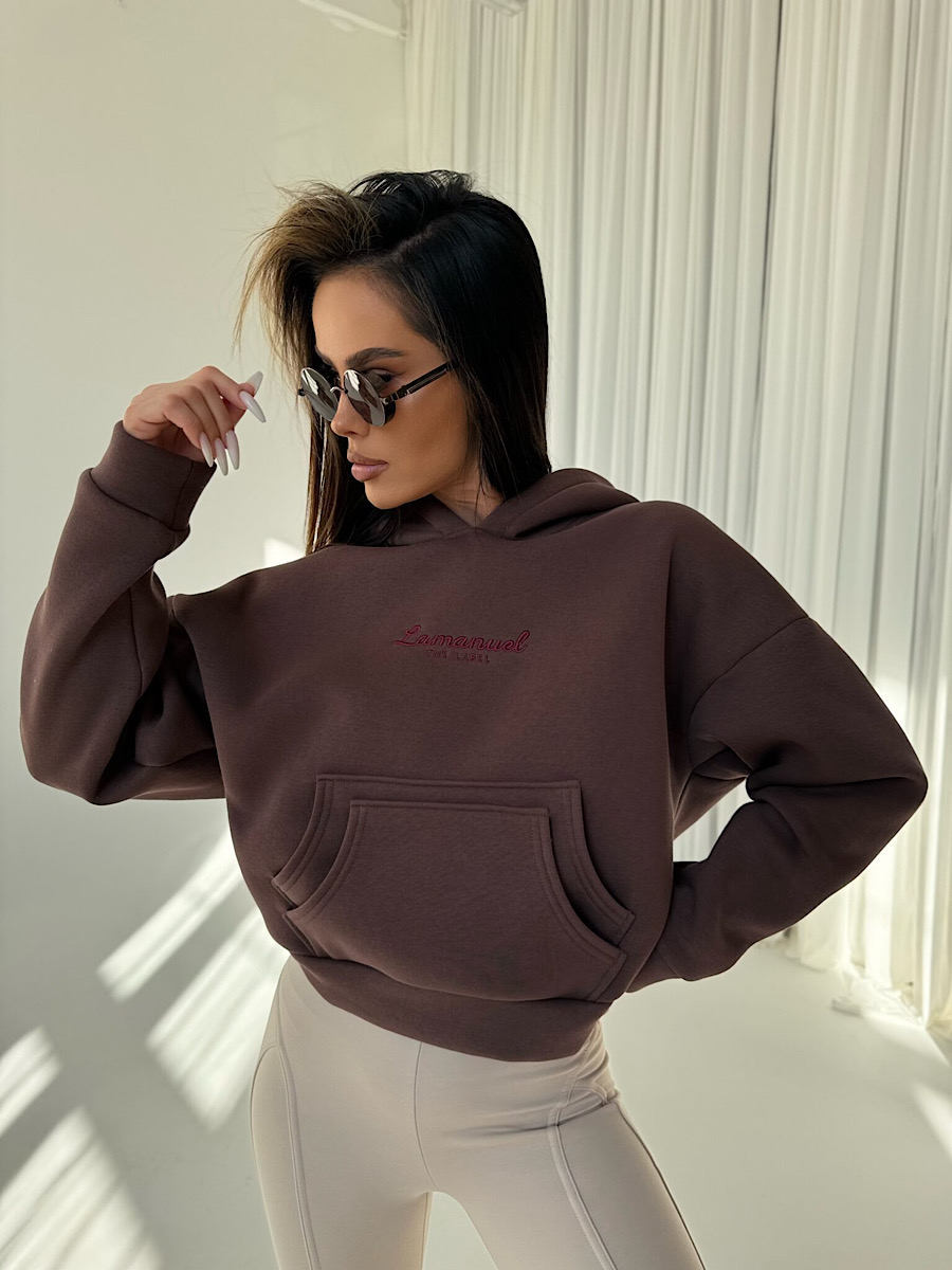brazowa-bluza-386nhq-1.jpg Bluza The Slice LaManuel czekolada » Chicabutik - obrazek 1