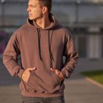 Bluza dresowa męska brązowa z kapturem VBL 42 Ventus