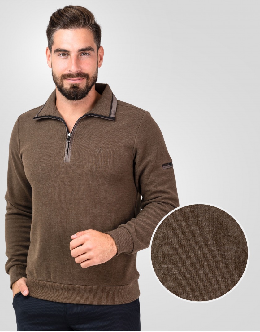 brazowa-bluza-951rvp-1.jpg Brązowa Bluza męska CH0113 najwyższej jakości | Vestus - obrazek 1