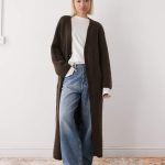 Monki – Duży brązowy kardigan z dzianiny o grubym splocie
