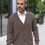 Sweter męski Leonardo kardigan brąz