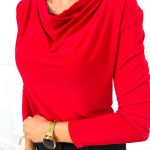 Czerwona Bluzka z Lejącym Dekoltem12727 180 C