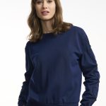 Granatowa bluza damska z aplikacją BLZDT 0077 69(Z22)