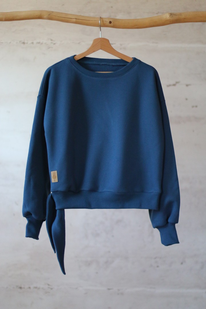 granatowa-bluza-damska-442nfe-1.jpg BLUZA OVERSIZE DAMSKA GRANATOWY KRÓLIK Z USZAMI Uszyte - obrazek 1