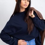 Bluza damska w kolorze granatowym oversize basic lea MALOMA sklep z odzieżą damską, bluzki, t shirty, bluzy, duże rozmiary, plus size