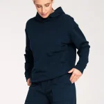 Bluza damska z kapturem granatowa bluza damska M1034 rozmiar XL Figl.pl