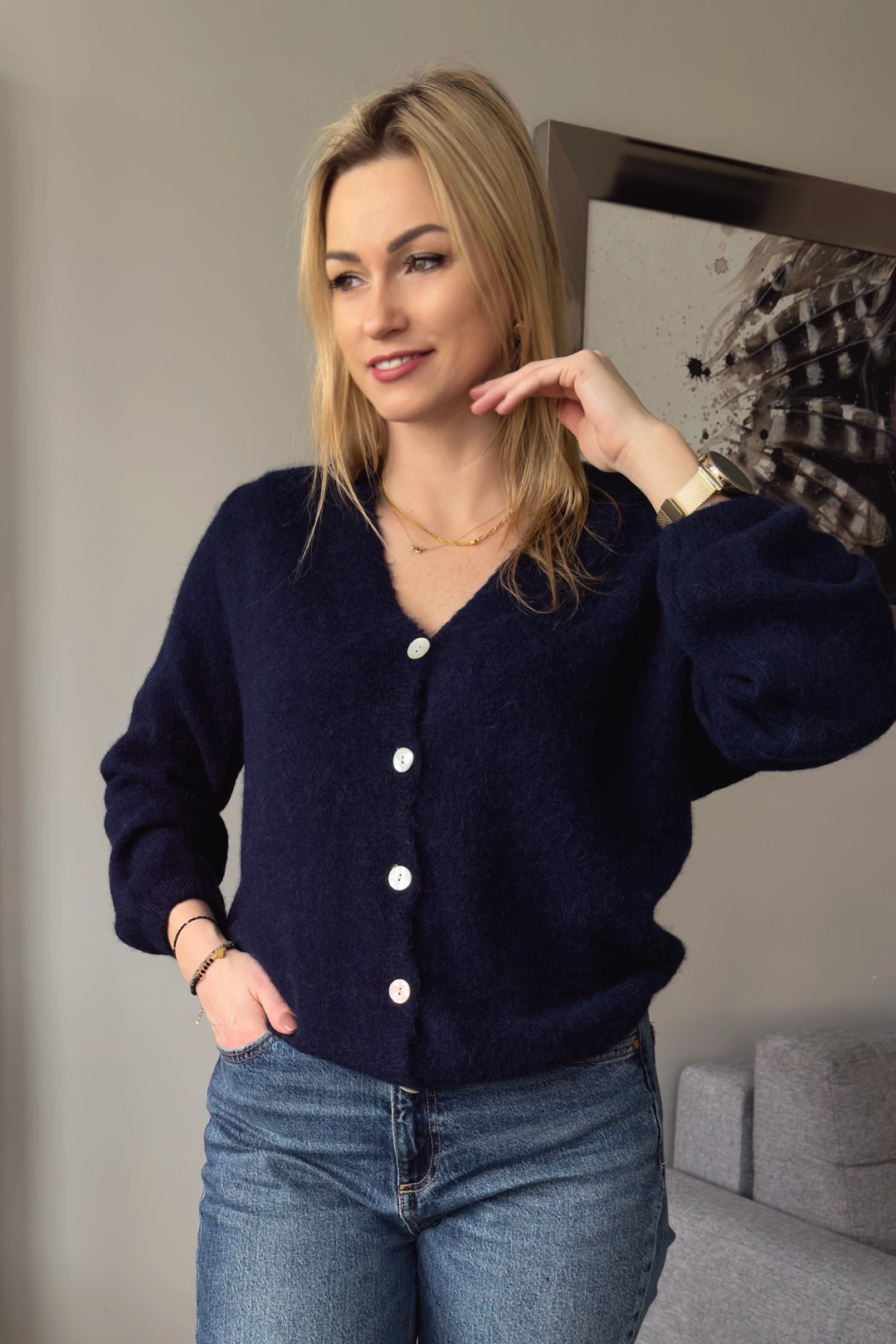 granatowy-sweter-947nhj.webp Sweter z alpaką rozpinany granatowy - obrazek 1
