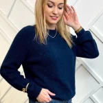 Sweter damski z alpaki granatowy • Verdez Butik