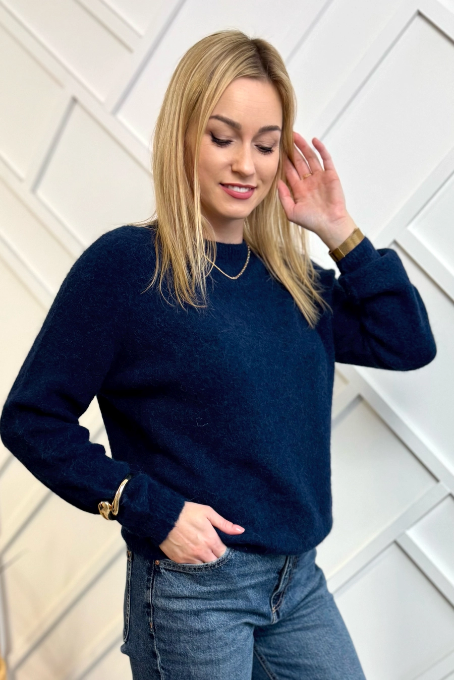 granatowy-sweter-damski-819dum.webp Sweter damski z alpaki granatowy • Verdez Butik - obrazek 1
