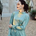 Bluzka jedwabna z długim rękawem Koszula jedwabna damska Bluzki jedwabne damskie Etsy Polska