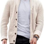 ZWEBY Męski kardigan męski kardigan sweter jednorzędowy jednolity kolor dzianinowy sweter zimowy płaszcz, Beige, XS : Amazon.pl: Moda