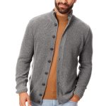 Sweter męski popielaty kardigan