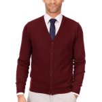 Sweter męski bordowy zapinany na guziki