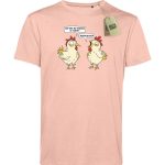 FUNNY CHICKENS koszulka męska soft rose, S