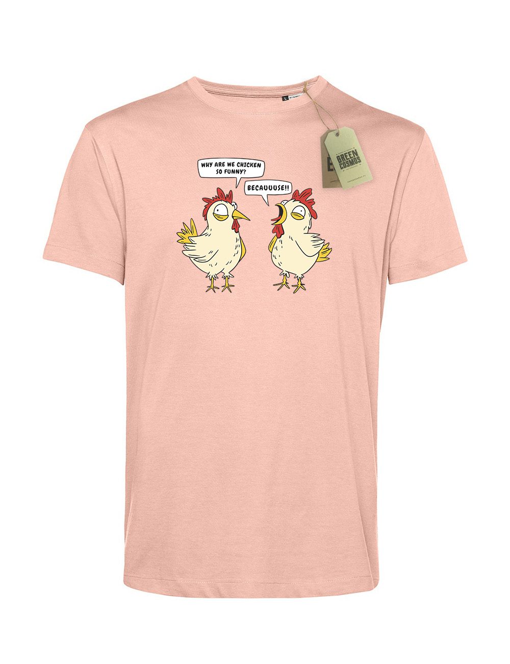 koszulki-smieszne-468jal.jpg FUNNY CHICKENS koszulka męska soft rose, S - obrazek 1