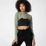Damska Zielona Krótka Bluza Super Cropped – Carpatree