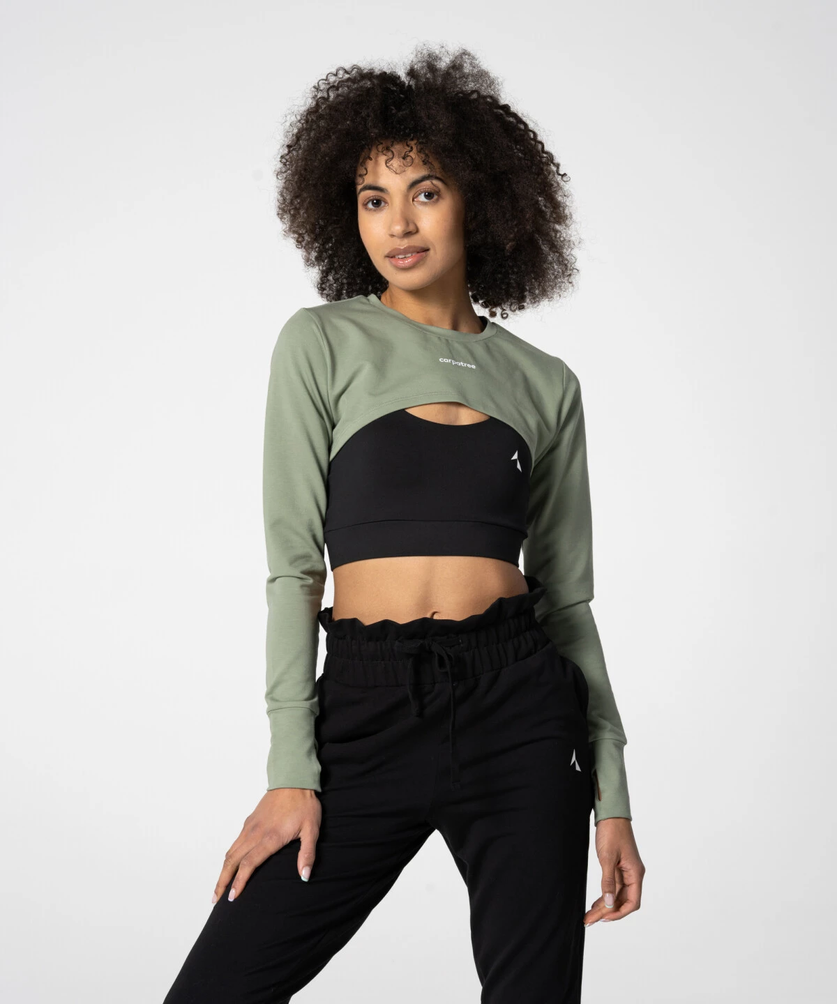 krotka-bluza-446cve.webp Damska Zielona Krótka Bluza Super Cropped – Carpatree - obrazek 1