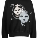 Bluza z kapturem Misbhv z nadrukiem czarna | Shopsy