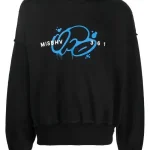 Bluza z kapturem Misbhv z nadrukiem czarna | Shopsy