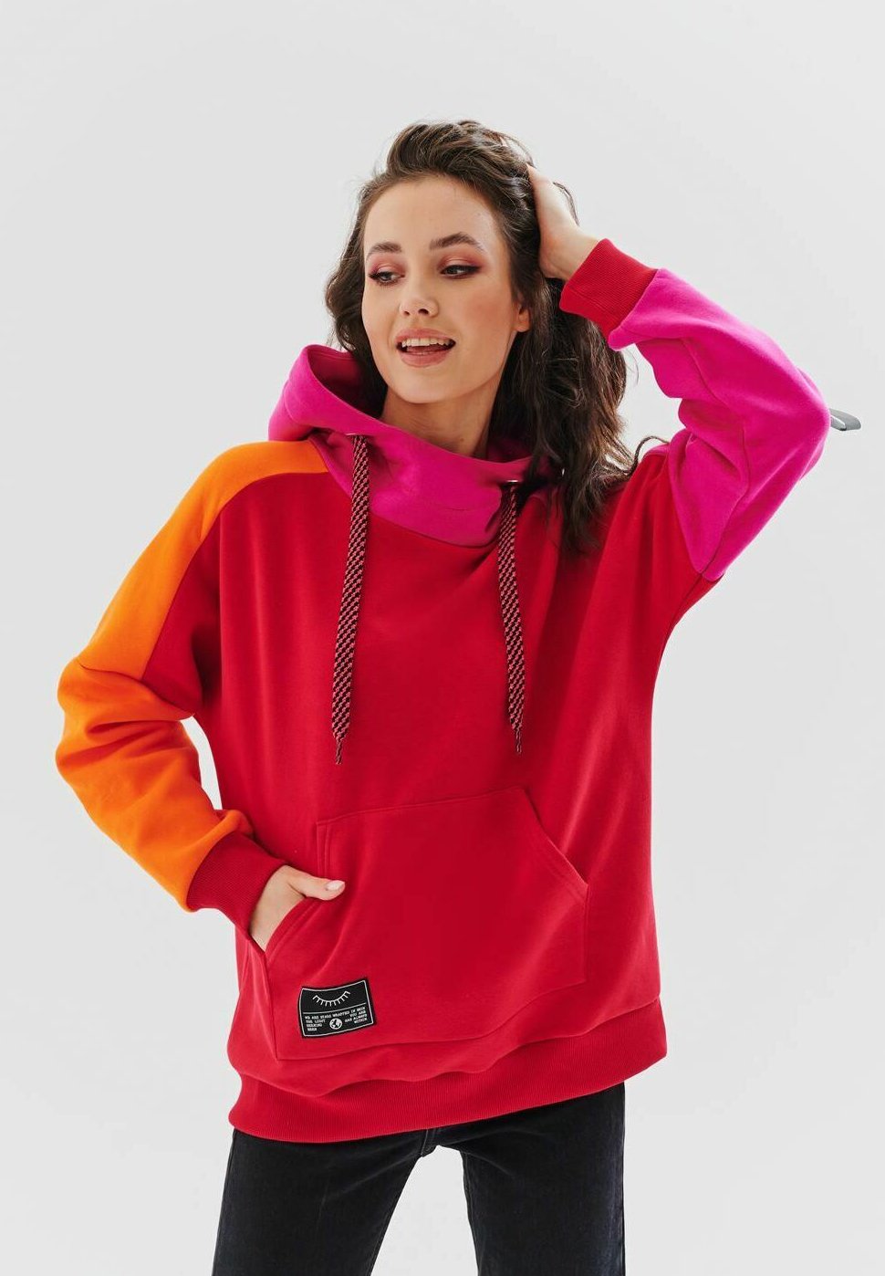 naoko-bluza-233wkl-1.jpg NAOKO Bluza z kapturem/ciemnoczerwony Zalando.pl - obrazek 1