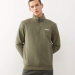 Napapijri – Bluza w kolorze khaki z zapięciem na suwak pod szyją | ASOS