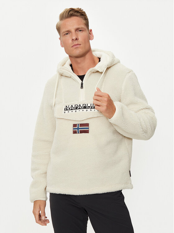 napapijri-bluza-888ppp-1.jpg Bluza polarowa beżowa Regular Fit Napapijri S - obrazek 1