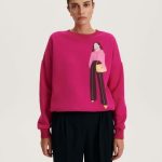 Różowa bluza Reserved z nadrukiem 5265V 43X Bluzy damskie z nadrukiem myBaze.com