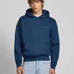 Bluza z kapturem z napisem REVIEW