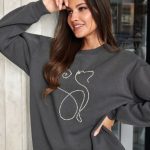 Bluza ze wzorem Kolor szary SINSAY 4161Z 90X