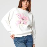 Bluza z nadrukiem w kwiaty Kolor kremowy SINSAY 6328J 01M